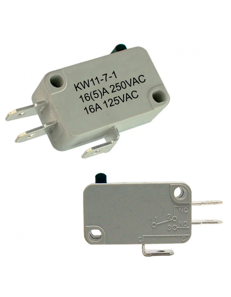 CHAVE MICRO SWITCH KW11 7 1 3 TERMINAIS 16A