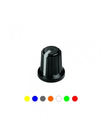 KNOB ROTATIVO PARA EIXO ESTRIADO PRETO 14.9X16.65MM