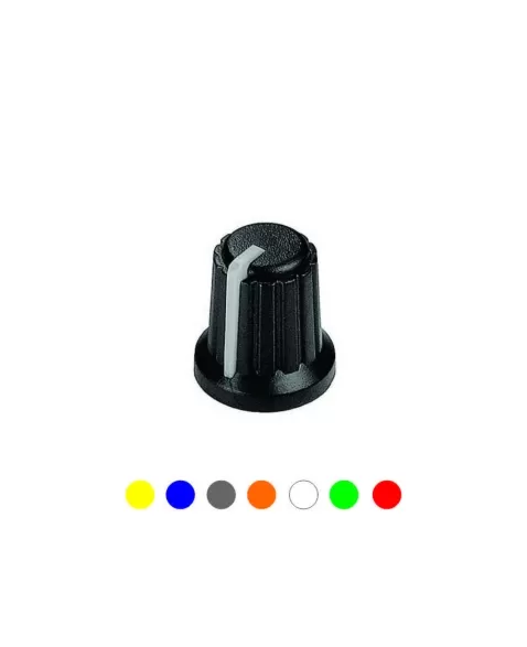 KNOB ROTATIVO PARA EIXO ESTRIADO BRANCO 14.9X16.65MM