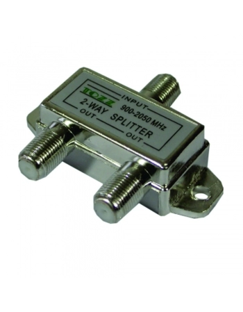 DIVISOR SPLITTER PARA ANTENA 2 SAÍDAS ALTA FREQUÊNCIA 900~2400MHz TOZZ