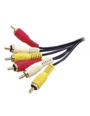 CABO 3 RCA + 3RCA 3 METROS PONTA GOLD