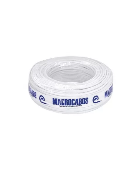 FIO COAXIAL RG-6 - 67% DE MALHA ROLO COM 100 METROS COM ANATEL