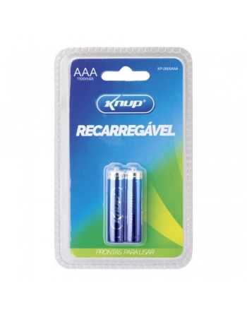 PILHA AAA RECARREGÁVEL NI-MH 1,2V 1100MAH