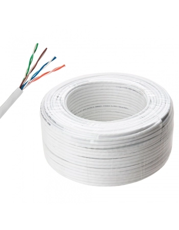 CABO DE REDE CAT-5e TZ5 ROLO COM 100 METROS BRANCO