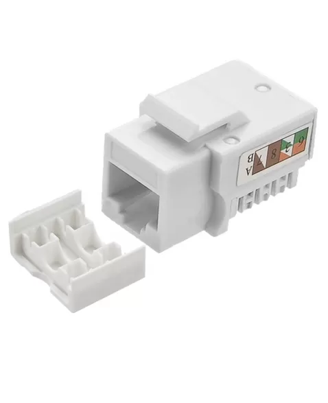 CONECTOR KEYSTONE FÊMEA RJ45 CAT-5E BRANCO