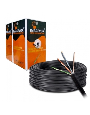 CABO DE REDE CAT5 IMX OCA305P CAIXA COM 305 PRETO