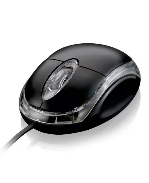 MOUSE ÓPTICO COM CONEXÃO USB PRETO