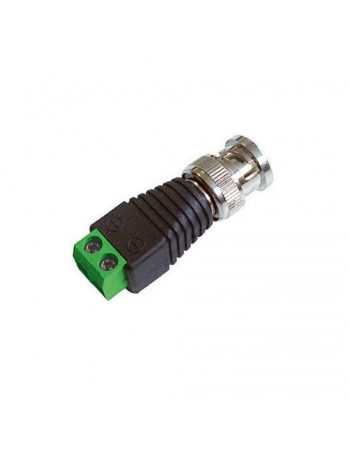 CONECTOR BNC MACHO COM BORNE 2 CONTATOS