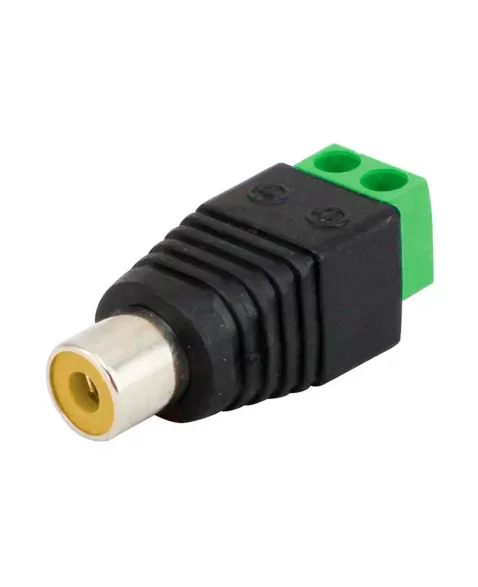 CONECTOR RCA FEMEA COM BORNE