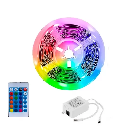 FITA LED RGB IP65 3528 5M + CONTROLADOR