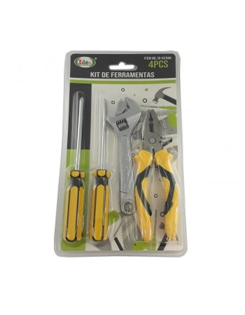 KIT FERRAMENTAS COM 4 PEÇAS BLISTER ID-6336K