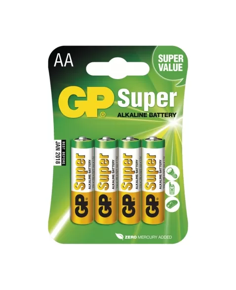 PILHA AA SUPER ALCALINA 1,5V CARTELA COM 4