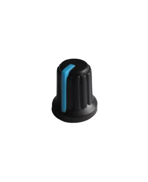 KNOB ROTATIVO PARA EIXO ESTRIADO AZUL 14.9X16.65MM