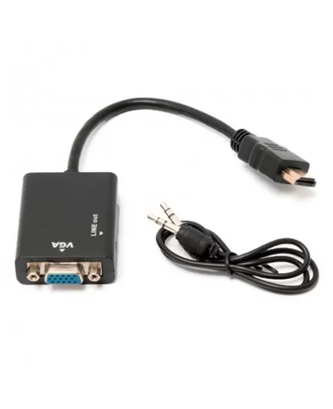 CONVERSOR HDMI PARA VGA COM ÁUDIO PLUG AND PLAY