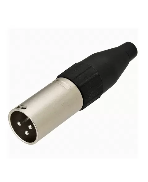 CONECTOR CANNON MACHO XLR COM ROSCA PRETO