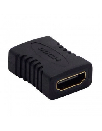 CONECTOR ADAPTADOR HDMI FEMEA + HDMI FEMEA PONTA GOLD