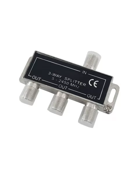 DIVISOR SPLITTER PARA ANTENA 3 SAÍDAS BAIXA FREQUÊNCIA 5~1000MHz BLINDADO