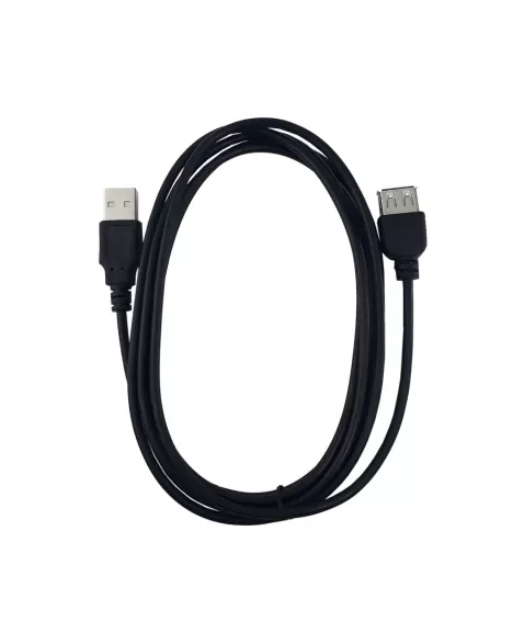 CABO EXTENSOR USB 2.0 A MACHO + USB A FÊMEA PRETO COM 1,5 METROS