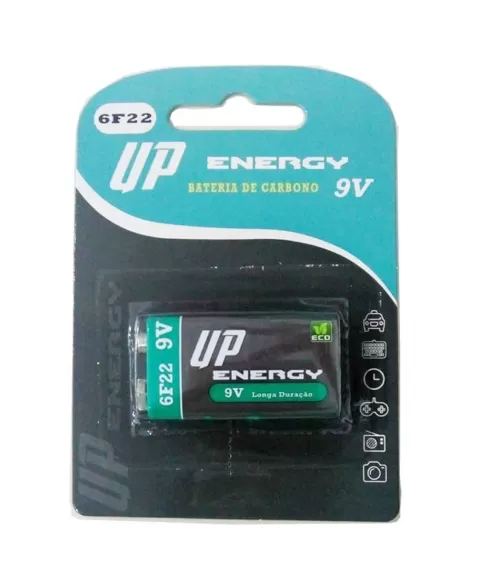 BATERIA 9V ZINCO CARVAO/CARBONO UP ENERGY