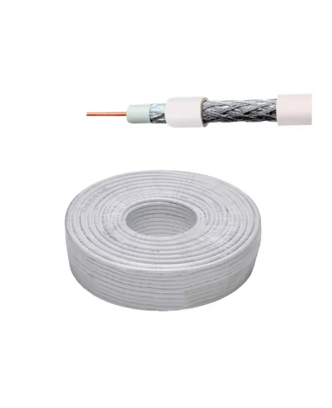 FIO COAXIAL RG-59 - 67% DE MALHA ROLO COM 100 METROS