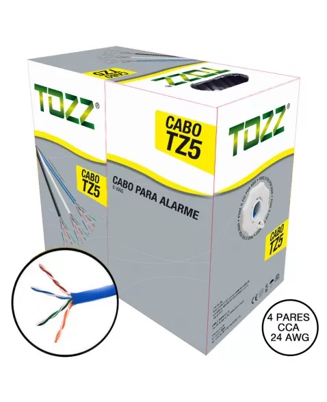 CABO DE ALARME TZ5 TOZZ CAIXA COM 305 METROS AZUL