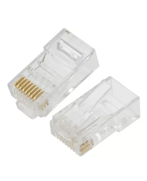 PLUG MODULAR 8X8 RJ-45 CAT-6 COM BANHO DE OURO