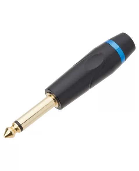 PLUG P10 MONO PROFISSONAL TZPG20 METAL PRETO COM AZUL