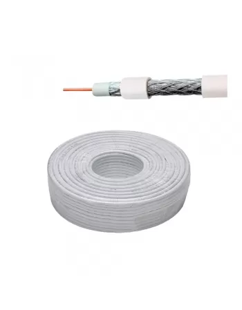 FIO COAXIAL RGC 6 MALHA TRANÇADA 67% ROLO COM 100