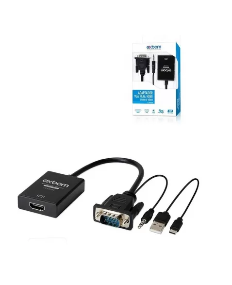 CABO CONVERSOR VGA PARA HDMI PLUG AND PLAY