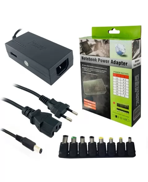 FONTE PARA NOTEBOOK UNIVERSAL COM 8 PLUGS 120W