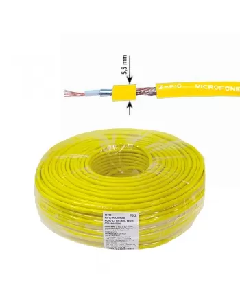 FIO MICROFONE MONO TZFO3 5.5MM AMARELO 100M