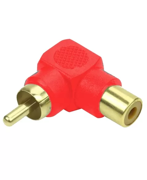 PLUG AD RCA + JACK RCA 90 GRAUS TZPG24 P OURO VM