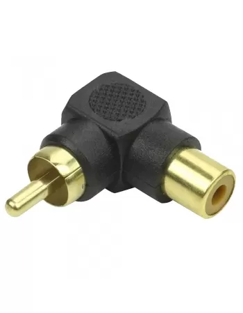 PLUG AD RCA + JACK RCA 90 GRAUS TZPG24 P OURO PT