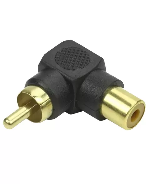 PLUG AD RCA + JACK RCA 90 GRAUS TZPG24 P OURO PT