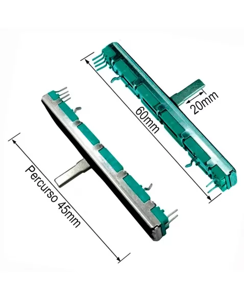 POTENCIÔMETRO DESLIZANTE 10KB B103 DUPLO SUPER SLIDE 60MM