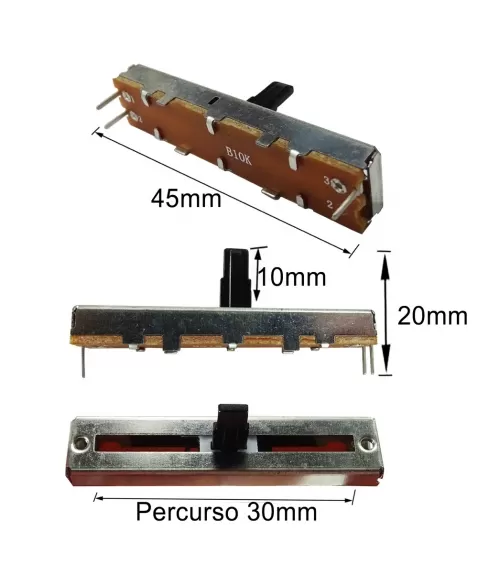 POTENCIÔMETRO DESLIZANTE SUPER SLIDE PARA MESA 10KB