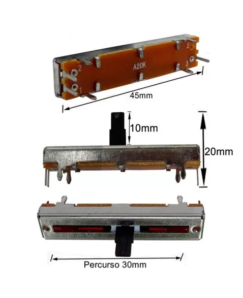 POTENCIÔMETRO DESLIZANTE 20KA