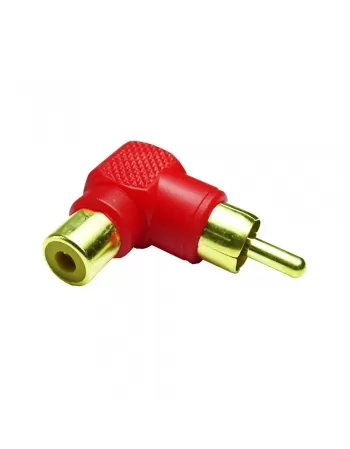 PLUG AD RCA + JACK RCA 90 GRAUS TZPG24 P OURO VM