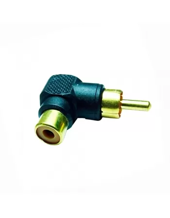 PLUG AD RCA + JACK RCA 90 GRAUS TZPG24 P OURO PT