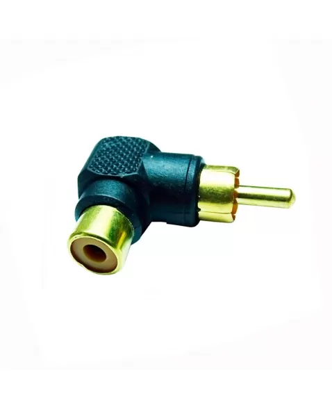 PLUG AD RCA + JACK RCA 90 GRAUS TZPG24 P OURO PT