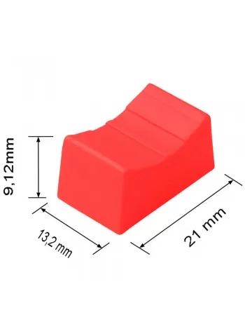 KNOB DESLIZANTE 13.2X21 9X12 MM VERMELHO