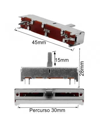 POTENCIÔMETRO DESLIZANTE 50KA SL30V2